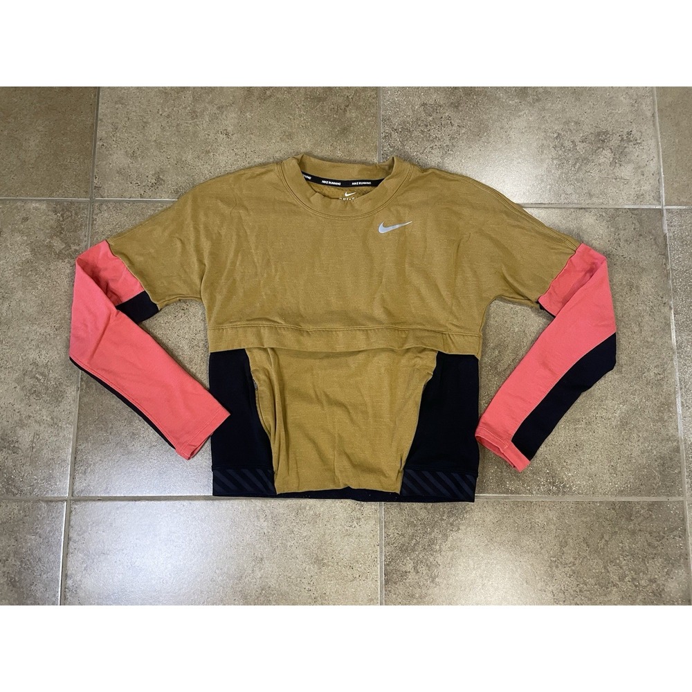 Nike Womens XS Dri-FIT Therma Sphere Running Long Sleeve AJ8671-790 Colorblock
